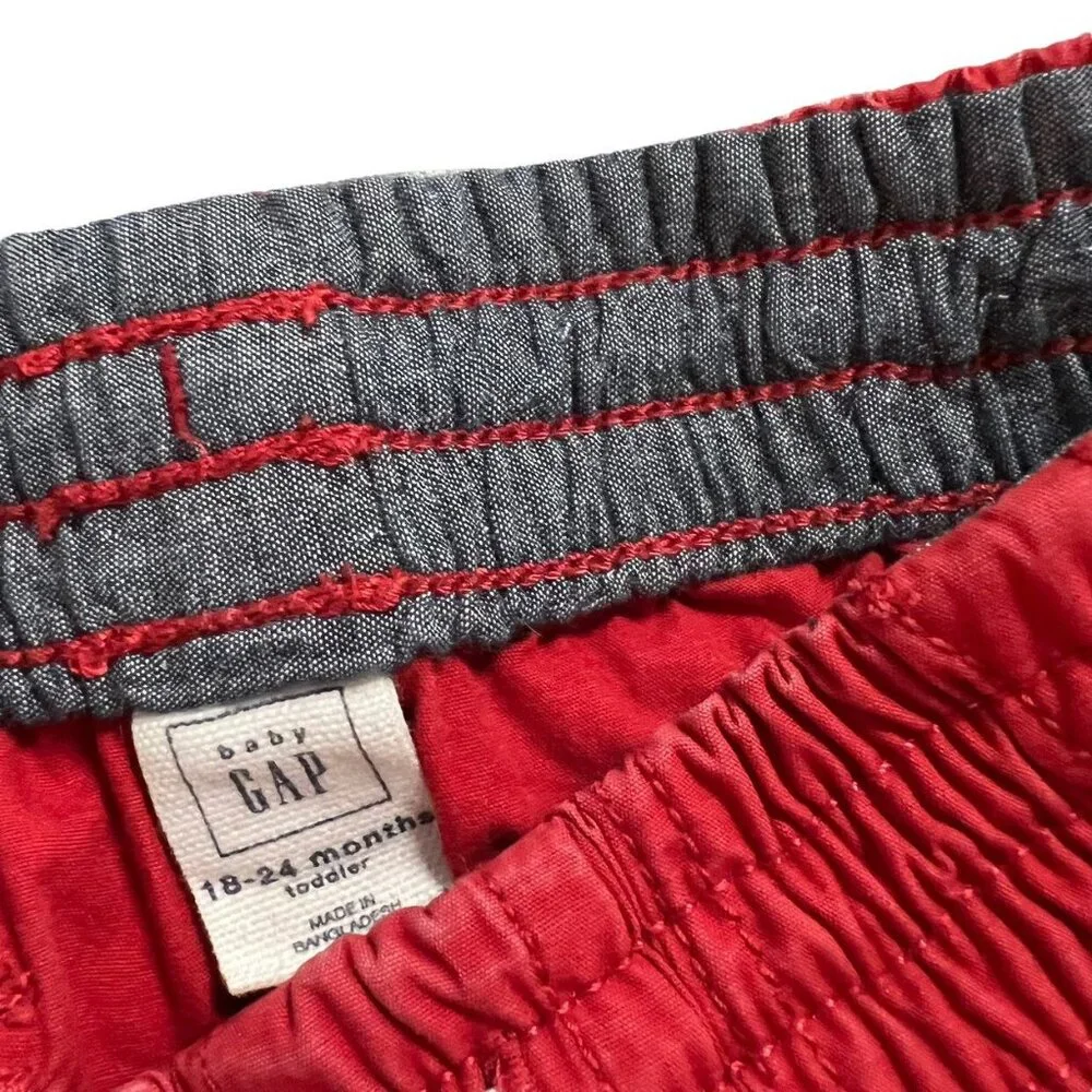 Baby Gap 18-24m Red Drawstring Shorts